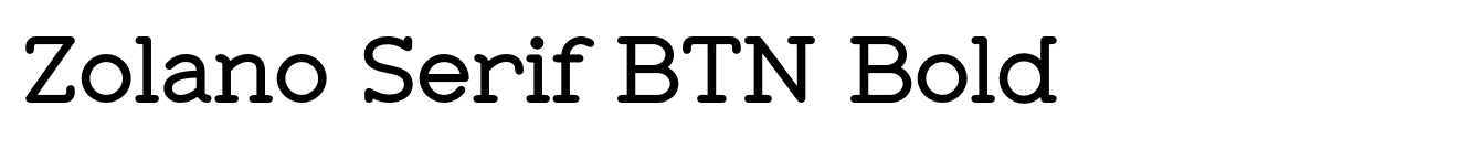 Zolano Serif BTN Bold image